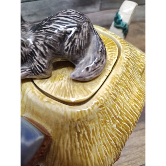 Fitz & Floyd Teapot Collectible Fables & Fairytales THREE LITTLE PIGS  #792/1500 - Picture 12 of 14